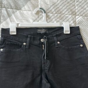 Black denim wide leg jeans, size 6